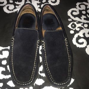 Navy suede shoes